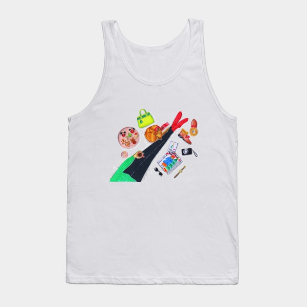 Christmas Things / Cuddling Dog Tank Top by Ji Illustrator